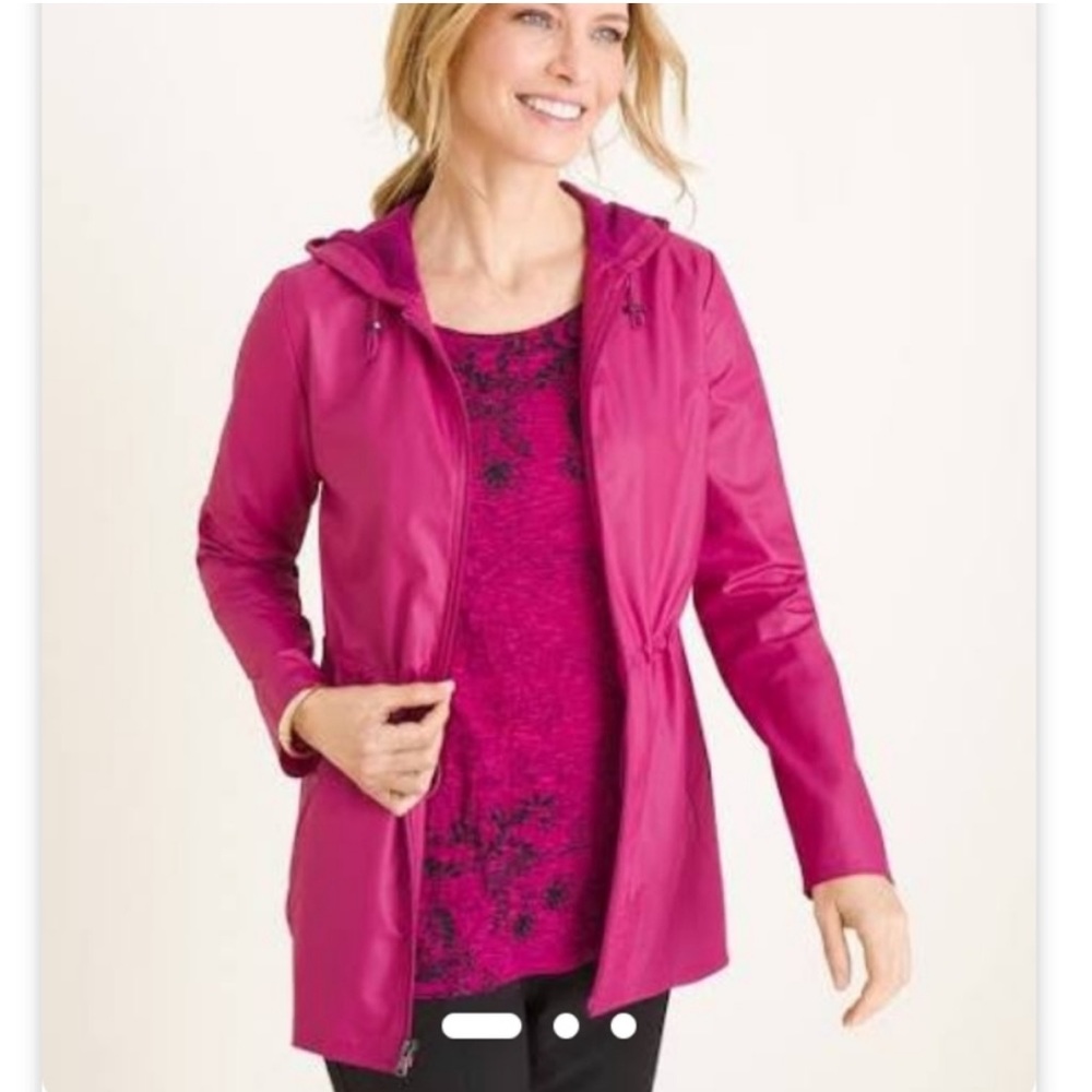 Chicos Magenta Spring Lined Jacket - image 1